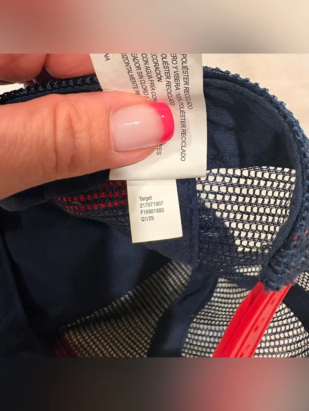Kids Navy Stars Trucker Hat Red White Blue Like New